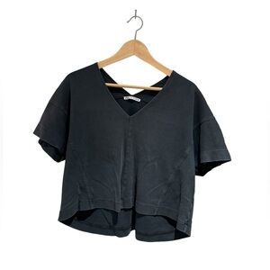 ZARA boxy v-neck tee - SIZE S